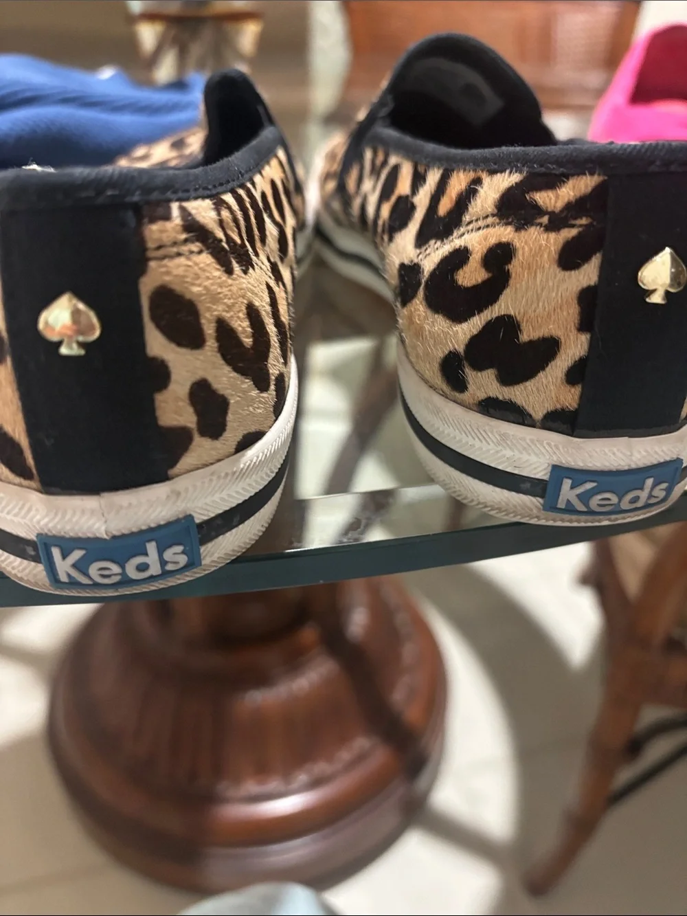 Kate Spade Women's Leopard Print Slip-On Shoes - Tan & Black